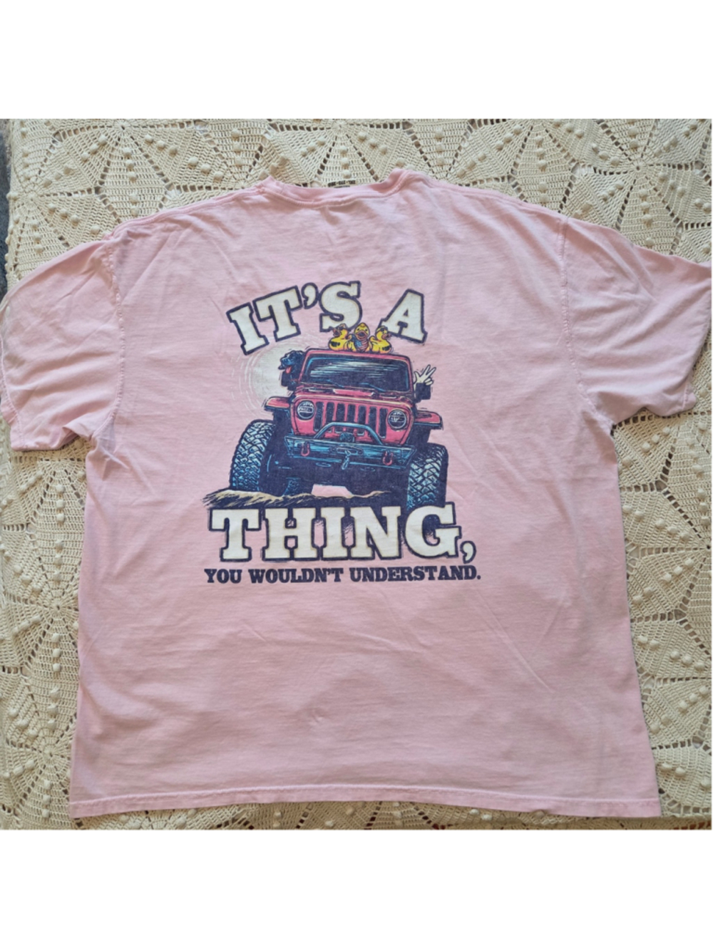 Men's Comfort Colors pink Jeep Graphic Tee size XXL